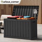 Portable Resin Outdoor Organizer 45 Gallon Large Garden   Pool Deck Storage Box