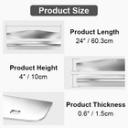 4 x24  Stainless Steel Mud Flap Weights With Backing Plate Universal  1 Pair 