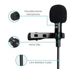 1 Pc Mini Portable Microphone Condenser Clip-on Lapel 3 5mm Jack 