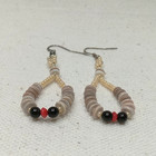 Native American Beaded Earrings - Teardrop Dangle Hook