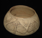 Ancient Pottery Painted Bowl With Leaf Designs 3000bc Indus Valley
