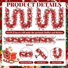 Christmas Tinsel Garland  50 Ft Snowman And Cane Metallic Hanging Decor