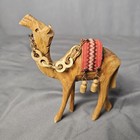 Vintage Olive Wood  Hand Carved 6 Inch Camel Nativity Holy Land Christmas