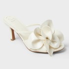Women s Lillian Flower Mule Heels With Memory Foam Insole - A New