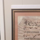 Circa 1600 s Framed Vellum Antiphonal Illuminated Manuscript- Double Sided
