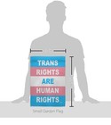 Trans Rights Human Garden Flag - Set With Stand Support Pride Rainbow Love Lg   