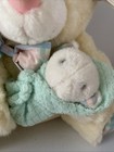 Vtg Dan Dee Soft Expressions Cream Teddy Bear Rattle Plush Baby Rare