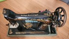 Singer 66 Vintage Original Sewing Machine Black Gold Red Decals