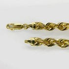 10k Gold Classic Rope Bracelet anklet  hollow   Solid 
