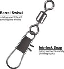 Barrel Snap Swivels Fishing  100pcs Rolling Swivel With Safety Snap 100pcs 8 