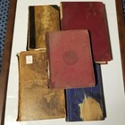 Lot Of 5 Antique Hardcovers From The 1800s In Okay-bad Condition Dated 1818-1895