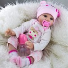 22inch Lifelike Reborn Baby Dolls Silicone Vinyl Girl Doll Newborn Handmade Gift