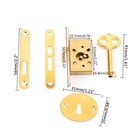 Vintage Drawer Lock With For Key Antique Small Box Cabinet Door Locks Furniture