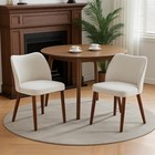 2 Pack Dining Chairs Set Soft Cushions Seat Wood Leg Kitchen Chair Home Office