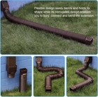11 5ft Long Gutter Downspout Extensions Flexible  Drain Brown 