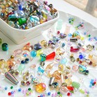 Half Pound Assorted Glass Beads For Jewelry Making  2-16mm Colorful Crystal Bead
