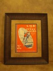 Vintage Smu Mustangs College Football Poster  Framed  smu Vs Texas A m  1928