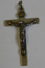 Sterling Engraved To Sister Mary Plain Crucifix Cross Rosary Pendant Charm Medal