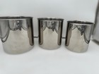 All Clad Set Of 3 Stainless Steel Nesting Canisters Utensil Kitchen Storage