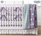 Pottery Barn Kids Baby Brooklyn Ruffle Crib Skirt Purple Lavender Tiered Pbk Euc
