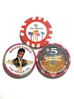 -vintage Nevada-  las Vegas Magicians   3 -  5 Casino  Chips 
