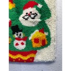 Adorable Christmas Holiday Latch Hook Rug Wall Hanging Vintage Santa 