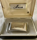 Anson Silver Tone Chrome Belt Buckle Original In Box Vintage Quality Brand