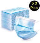 50 Pcs Black blue Face Mask Mouth   Nose Protector Respirator Masks Us Seller