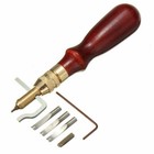 Techtongda Leathercraft Stitching Groover Skiving Edger Beveler Leather Tool Kit