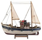 Sailingstory Wooden Fishing Boat Model Sailboat Decor Ship Model Distressed 