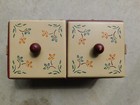 Vintage Wood Accordian Sewing Box Trinket 2 Tier 11x5 W buttons  Etc 