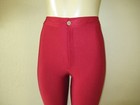 Vintage 70s Frederick   s Hollywood Red Shiny Spandex Disco Size 9 Pants 26  Waist
