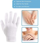 6 Pairs Moisturizing Gloves Over Night Bedtime White Cotton   Cosmetic Inspec   