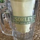 Mcsorley   s Tankard Clear Glass Beer Mug Stein 10oz 5 25   Tall Heavy  - Set Of 2