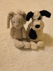 Jellycat Bunny Rabbit White Cream Plush Plush Stuffed Cat   Dog Lot Of 2  loved