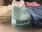 Lot Of 50 - 5    Crocheted Granny Squares Afghan Yarn Throw Blanket Blocks