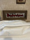  vtg  1970s Budweiser Beer Stain Glass Looking Mirror Sign Game Room Man Cave