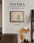 Viyyiea Framed Wall Art  Canvas White Sailboat Seascape Watercolor Vintage Pa   