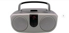Sylvania Srcd243 Portable Cd Player With Am fm Radio  Boombox Silver