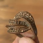 Rare Ancient Viking Bronze Ring Authentic Engraved Antique Artifact