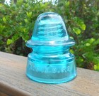 Nice Blue Aqua Cd 162 Hemingray Smooth Base Wide Groove Glass Insulator  p 