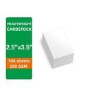 100 Sheets Cardstock 2 5x3 5 Thick Paper - Blank Heavy Weight 350gsm Cover Ca   