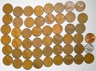Bu Mercury Dime   Bu Wheat Ends   Wheat Penny Lincoln Cent Roll   Estate Coins
