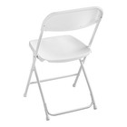 Lancaster Table   Seating White Textured And Contoured Folding Chair - 10ct