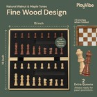 15  Wooden Chess Sets - Board Game With 2 Extra Queens   Wooden Chess Board Set