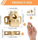 8-pack Gold Cabinet Door Latches Double Roller With Screws For Kitchen   Rv