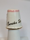 Eureka Springs Travel Souvenir Thimble White Ceramic Arkansas
