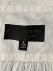 Nili Lotan Women s White Solid Tunic Blouse V-neck Long Sleeve Size S