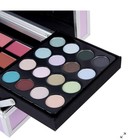 Oxx Cosmetics 49 Piece Beauty Train Case Set Makeup Kit Eyeshadow Palette Gift