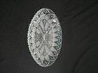 1950s French Crystal 4-part Divided Serving Platter - Diamond Shield   Stars 11 